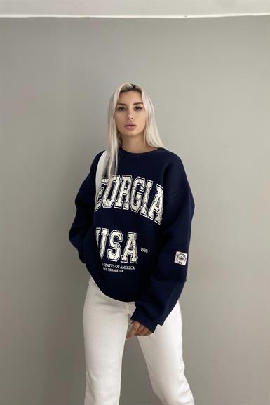 BASKI DETAYLI SWEATSHIRT