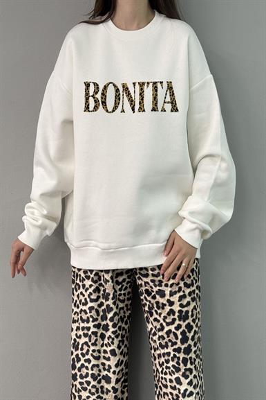 BASKI DETAYLI SWEATSHIRT