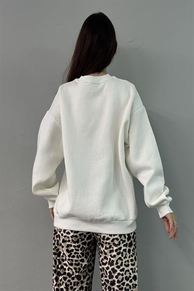 BASKI DETAYLI SWEATSHIRT