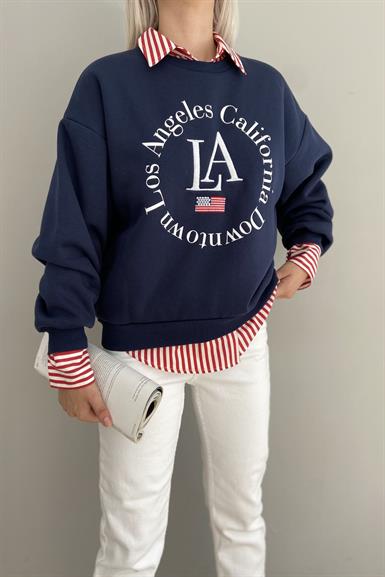 BASKI DETAYLI SWEATSHIRT