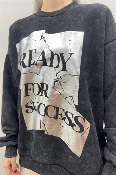 BASKI DETAYLI SWEATSHIRT
