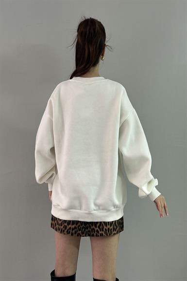 BASKI DETAYLI SWEATSHIRT