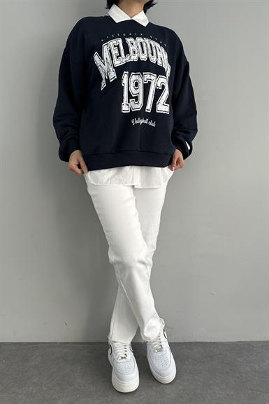 BASKI DETAYLI SWEATSHIRT