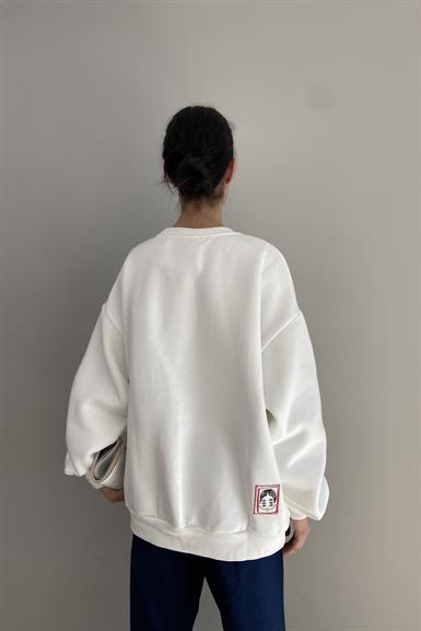 BASKI DETAYLI SWEATSHIRT