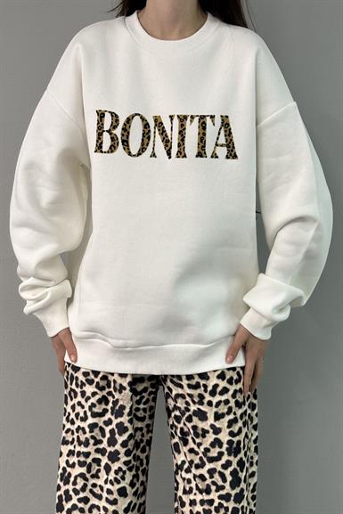 BASKI DETAYLI SWEATSHIRT