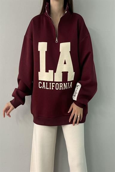 BASKI VE ETİKET DETAYLI SWEATSHIRT