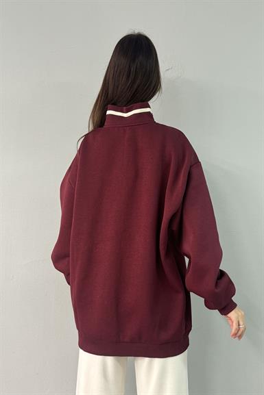 BASKI VE ETİKET DETAYLI SWEATSHIRT