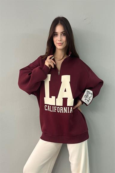 BASKI VE ETİKET DETAYLI SWEATSHIRT