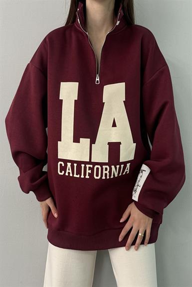 BASKI VE ETİKET DETAYLI SWEATSHIRT