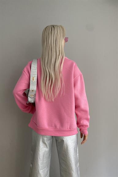 BİSİKLET YAKA FERMUAR DETAYLI SWEATSHIRT