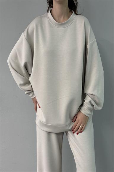 BİSİKLET YAKA MODAL SWEATSHIRT