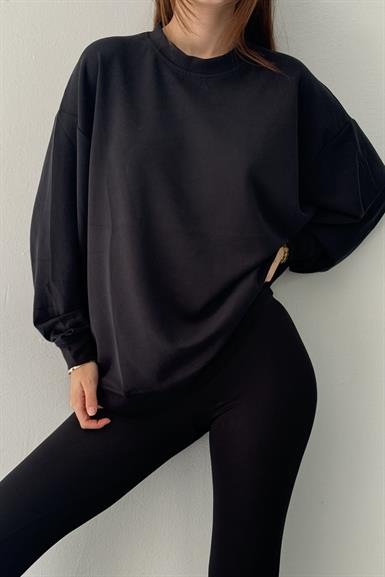 BİSİKLET YAKA MODAL SWEATSHIRT