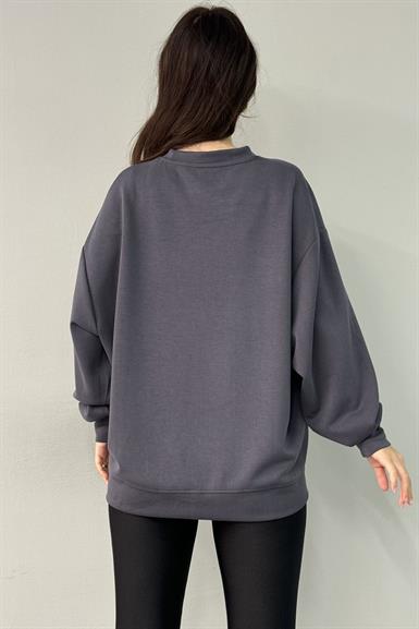 BİSİKLET YAKA MODAL SWEATSHIRT