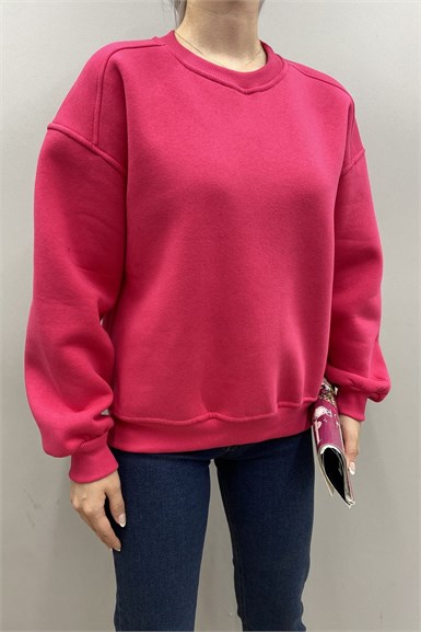 BİSİKLET YAKA OMUZ ROBALI SWEATSHIRT