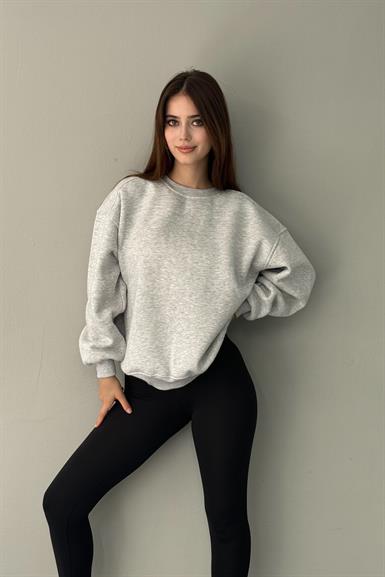 BİSİKLET YAKA OMUZ ROBALI SWEATSHIRT