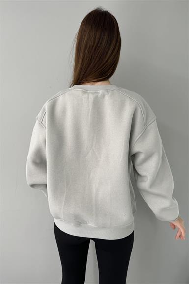 BİSİKLET YAKA OMUZ ROBALI SWEATSHIRT
