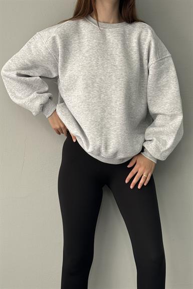 BİSİKLET YAKA OMUZ ROBALI SWEATSHIRT