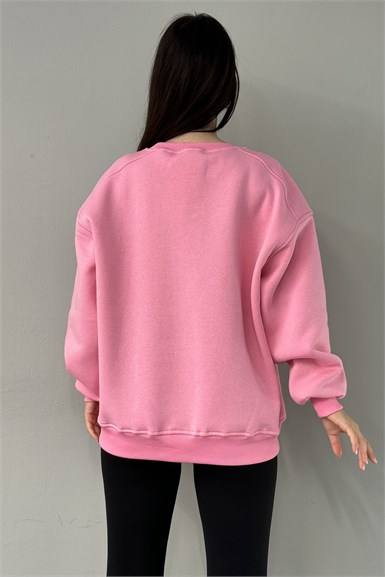 BİSİKLET YAKA OMUZ ROBALI SWEATSHIRT