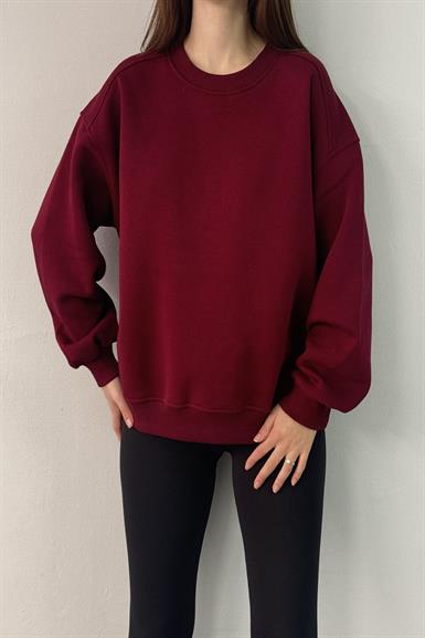 BİSİKLET YAKA OMUZ ROBALI SWEATSHIRT