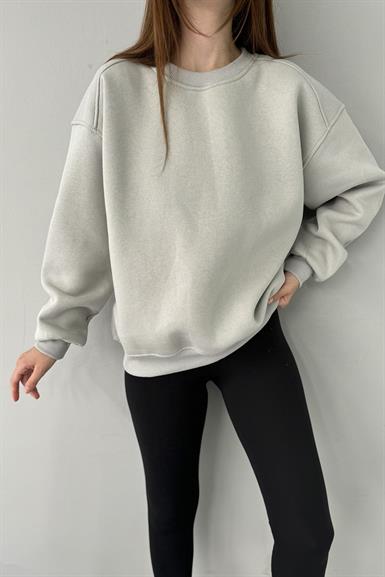 BİSİKLET YAKA OMUZ ROBALI SWEATSHIRT