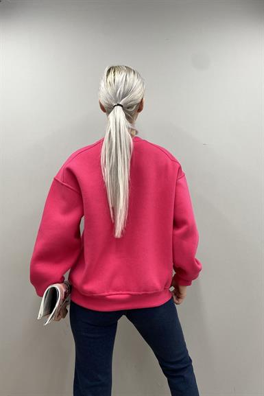 BİSİKLET YAKA OMUZ ROBALI SWEATSHIRT