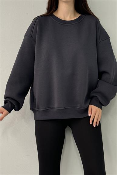 BİSİKLET YAKA OMUZ ROBALI SWEATSHIRT