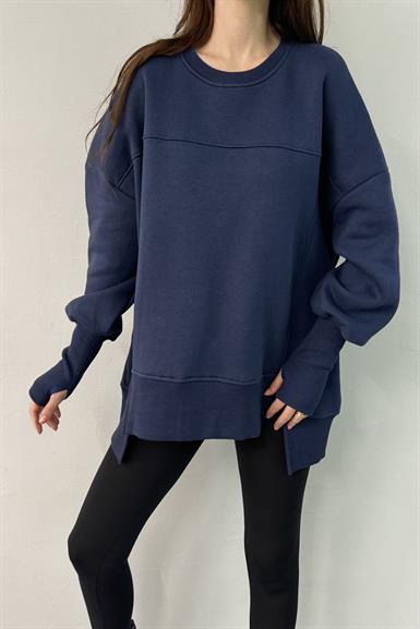BİSİKLET YAKA OVERSİZE SWEAT