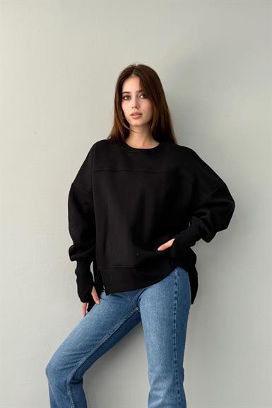 BİSİKLET YAKA OVERSİZE SWEAT