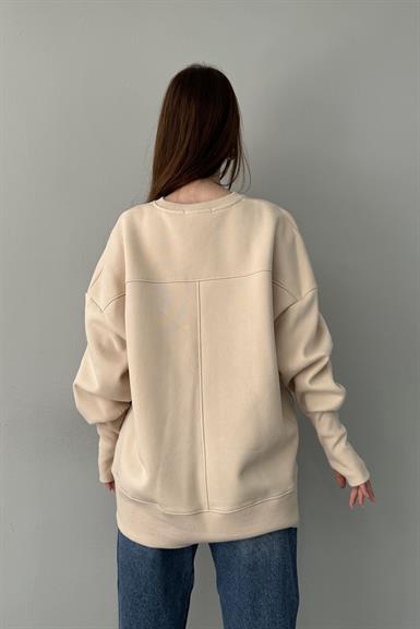 BİSİKLET YAKA OVERSİZE SWEAT