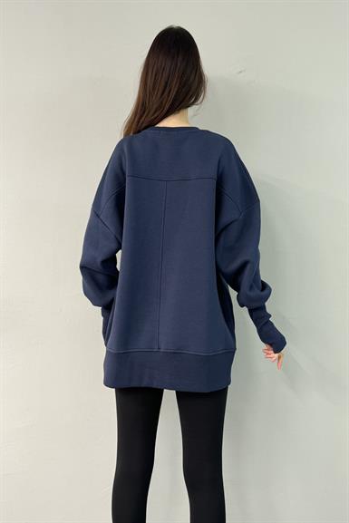 BİSİKLET YAKA OVERSİZE SWEAT