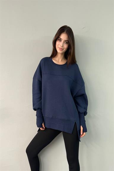 BİSİKLET YAKA OVERSİZE SWEAT