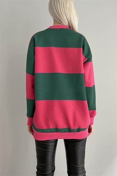 ÇİZGİLİ OVERSİZE SWEAT