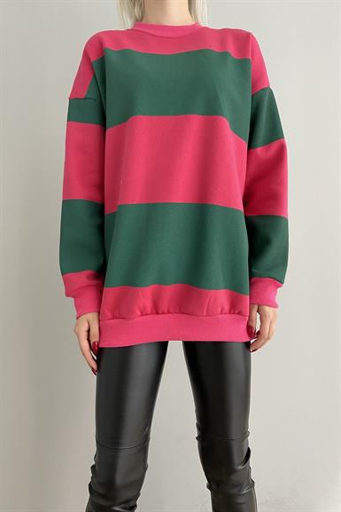 ÇİZGİLİ OVERSİZE SWEAT