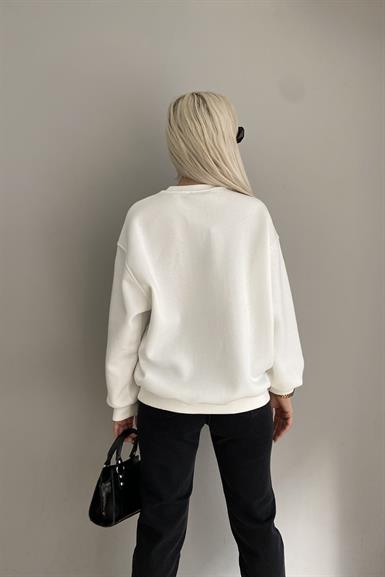 DROPLU KAPLAN BASKILI SWEATSHIRT