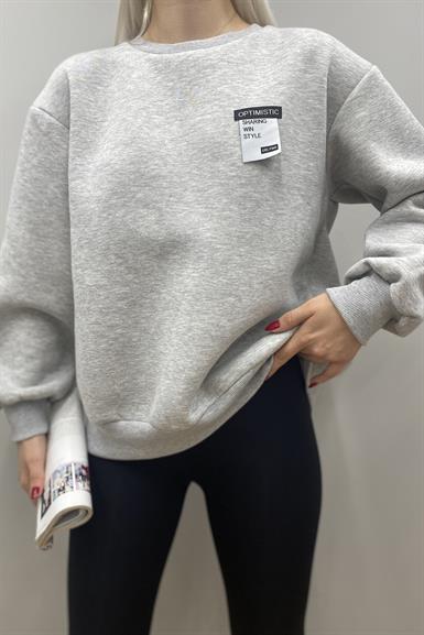 FERMUAR DETAYI SWEATSHIRT