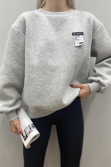 FERMUAR DETAYI SWEATSHIRT