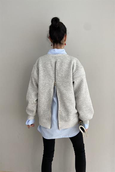 FERMUAR DETAYLI SWEAT