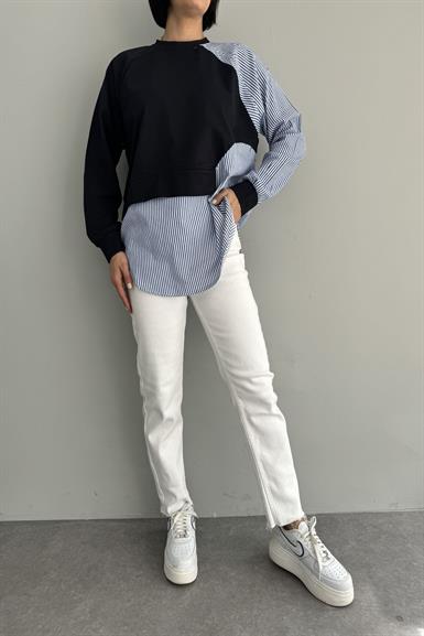 GÖMLEK GARNİLİ SWEATSHIRT