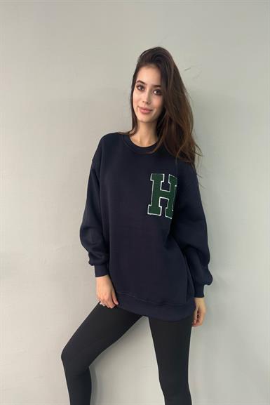 H SUZENE NAKIŞ ETAYLI SWEATSHIRT