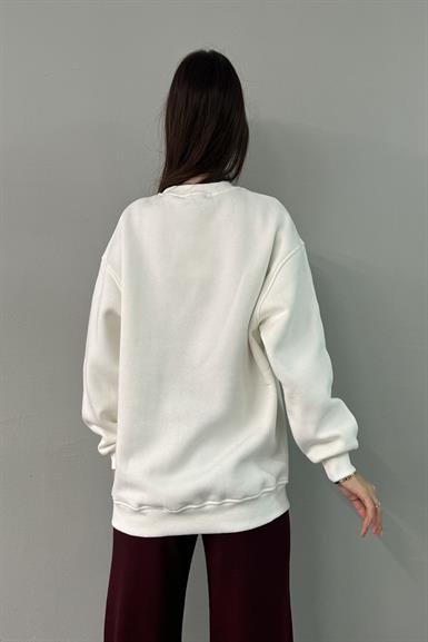 H SUZENE NAKIŞ ETAYLI SWEATSHIRT