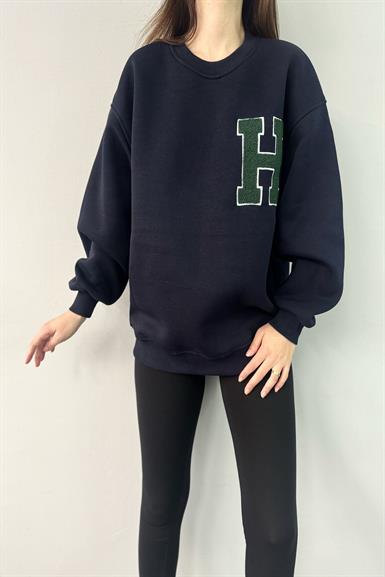 H SUZENE NAKIŞ ETAYLI SWEATSHIRT