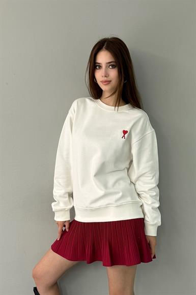 KALP NAKIŞLI SWEATSHIRT