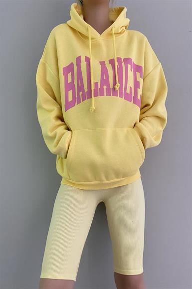 KAPŞONLU BASKILI SWEAT