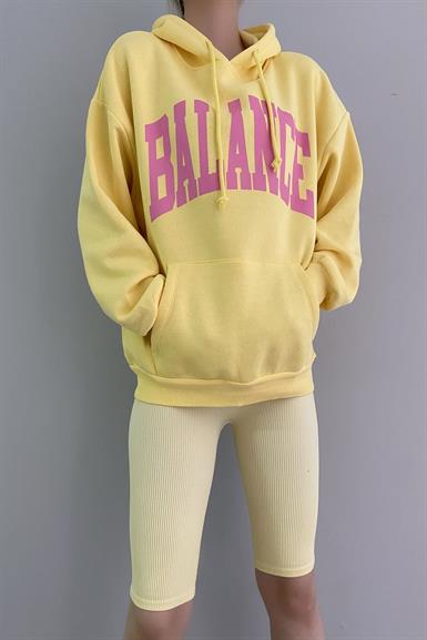 KAPŞONLU BASKILI SWEAT
