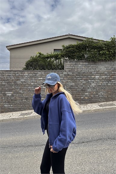 KAPŞONLU FERMUAR DETAY SWEATSHIRT