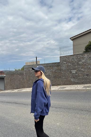 KAPŞONLU FERMUAR DETAY SWEATSHIRT