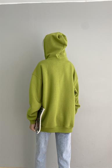 KAPŞONLU FERMUARLU SWEATSHIRT