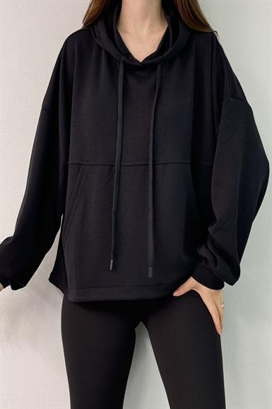 KAPŞONLU MODAL SWEATSHIRT