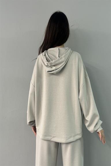 KAPŞONLU MODAL SWEATSHIRT