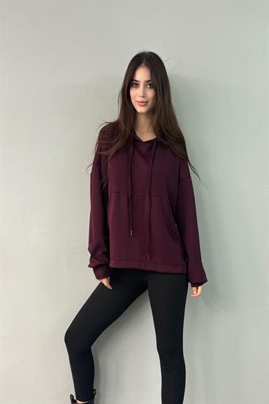 KAPŞONLU MODAL SWEATSHIRT